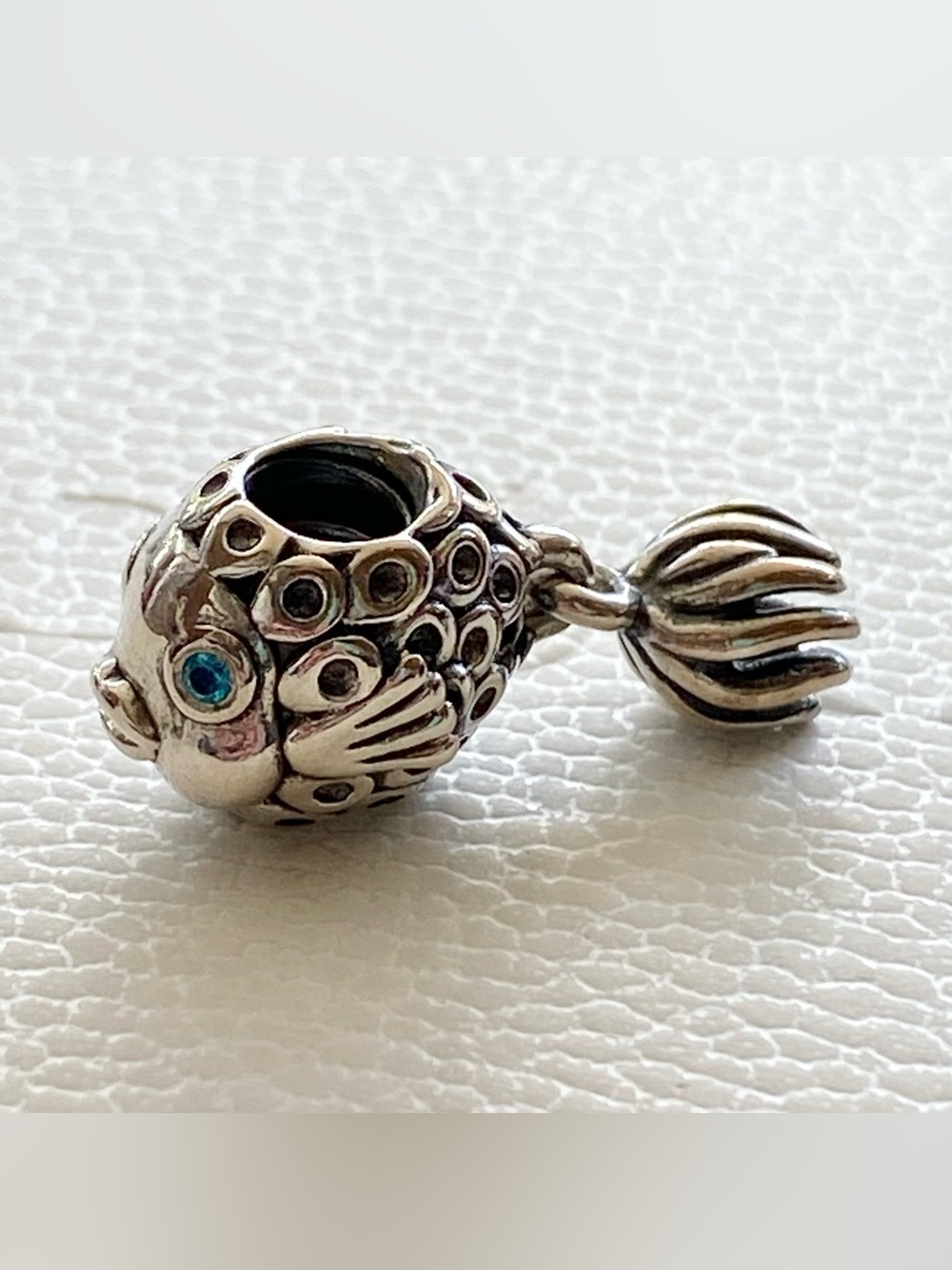 Authentic Pandora Silver “Splish Splash” Angel Fish with Topaz Eyes ~ Retired